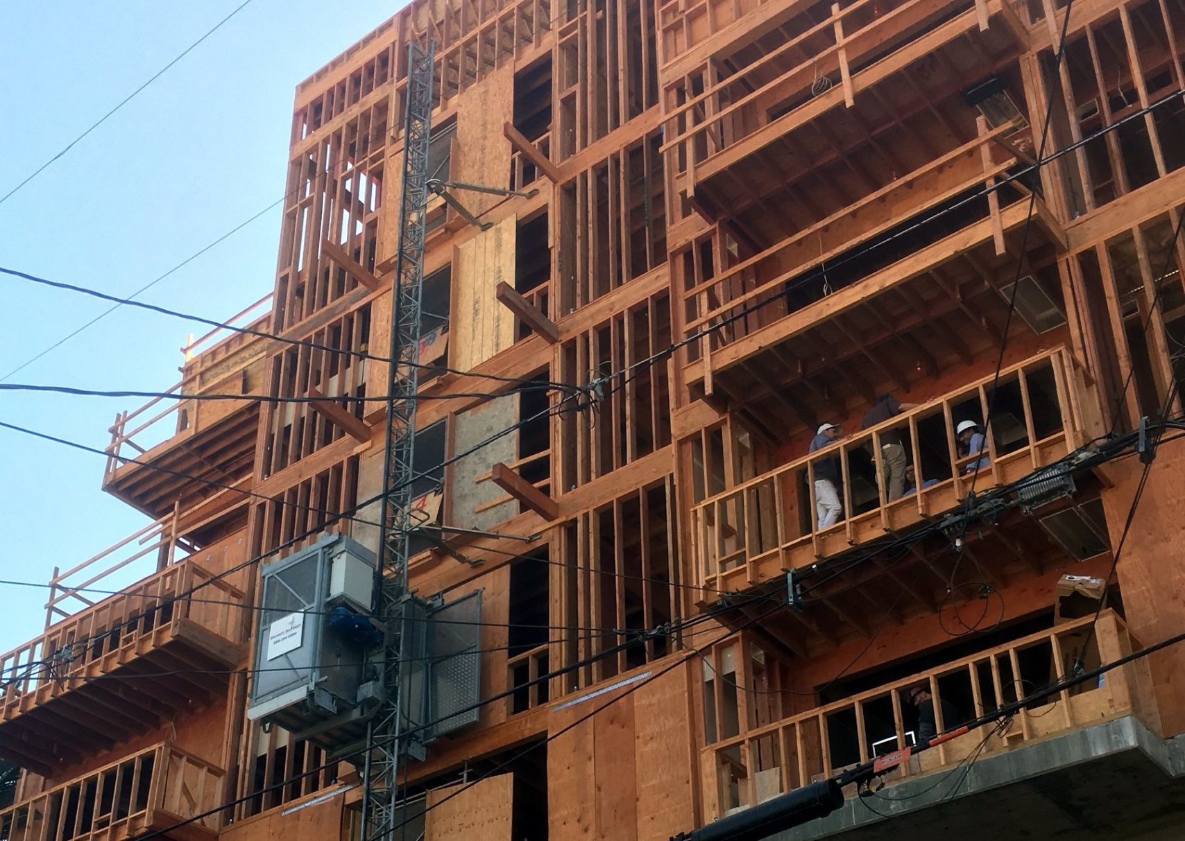 Echo Park construction site close up